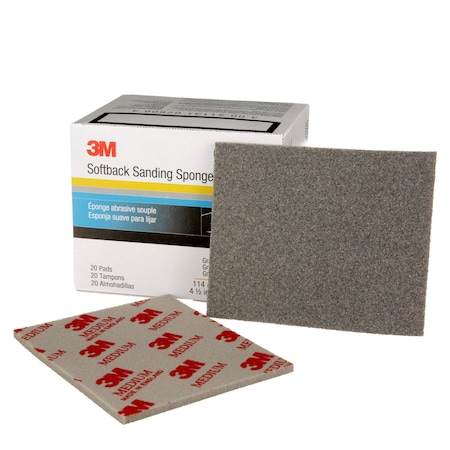 3M Sanding Sponge, 4-1/2" x 5-1/2", PK120 02606