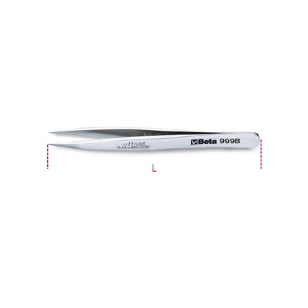 Beta Strong Straight Spring Tweezer 009990017