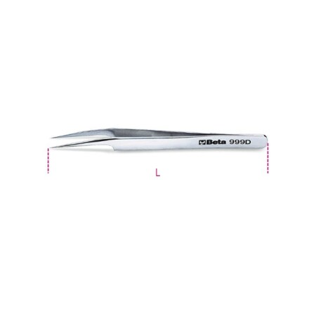 Beta Extra Slim Angled Spring Tweezer 009990021