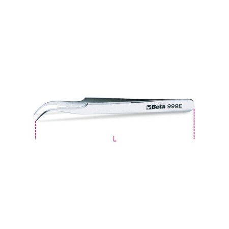 Beta Extra Slim Curved Spring Tweezer 009990023