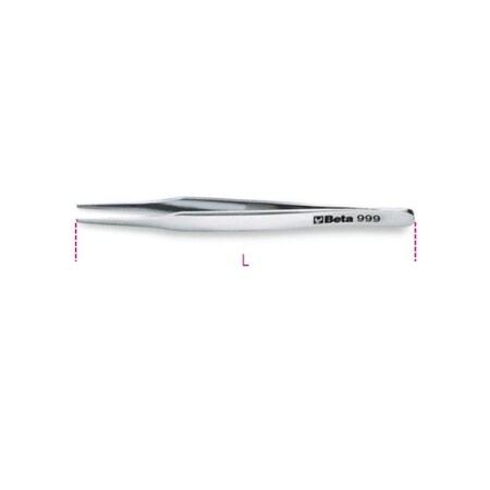Beta Flat Round End Spring Tweezer 009990011