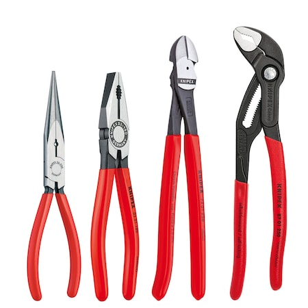 Knipex Assorted Pliers Sets, 4 pc Pliers Set 9K 00 80 94 US