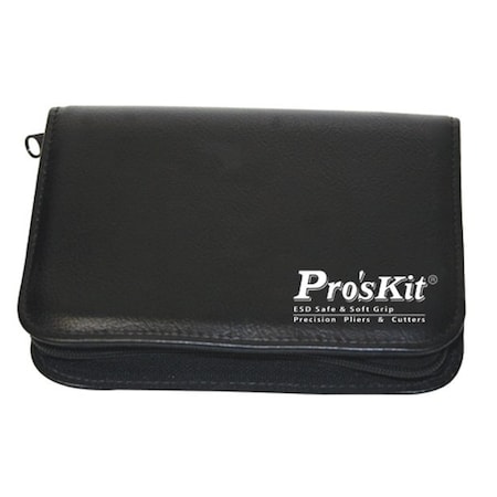 Proskit Blk Zipper Pouch for 4pc Pliers/Cutters 9ST-902
