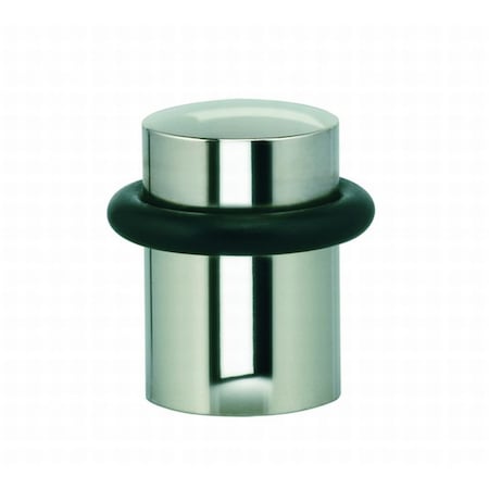 Omnia Floor Door Stop Bright Nickel 1-1/4" 7001.14