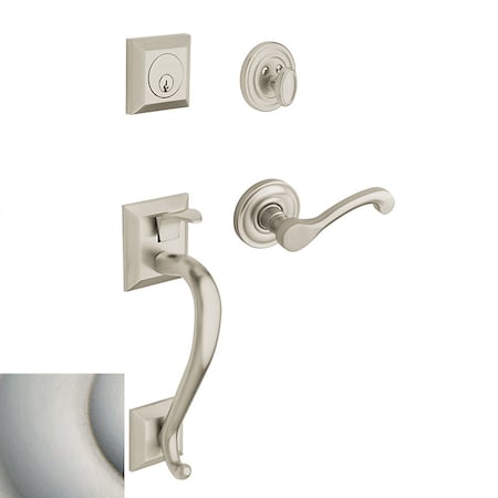 Baldwin Entry Handlesets Lifetime Satin Nickel 85320.056.LENT