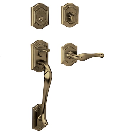 Baldwin Entry Handlesets Antique Brass 85327.050.LENT