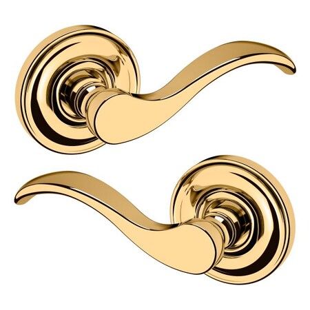 Baldwin Full Dummy Door Levers Unlacquered Brass 5455V.031.FD