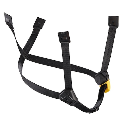 Petzl Dual Chinstrap, Extended, Yellow/Black A010FA02