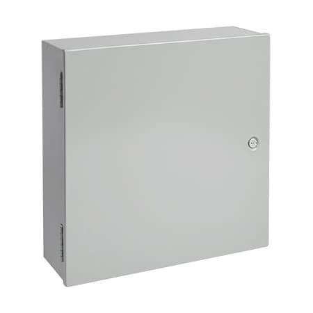 Nvent Hoffman Medium Hinged-Cover Pull Box, Type 1, 30.00x20.00x8.62, Gray, Steel A30N20BLP