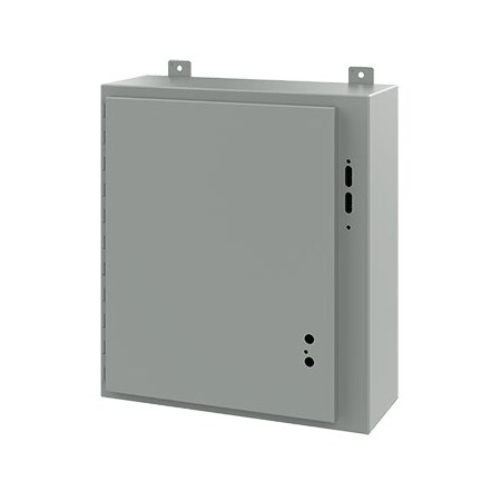 Nvent Hoffman Electrical Enclosures, 24 in H, 8 in D, 21.38 in W, NEMA 12, Mild Steel A24SA2208LP