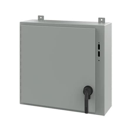 Nvent Hoffman Keyed Handle Electrical Enclosures, 24 in H, 8 in D, 25.38 in W, NEMA 12, Steel A24SA2608LPPL