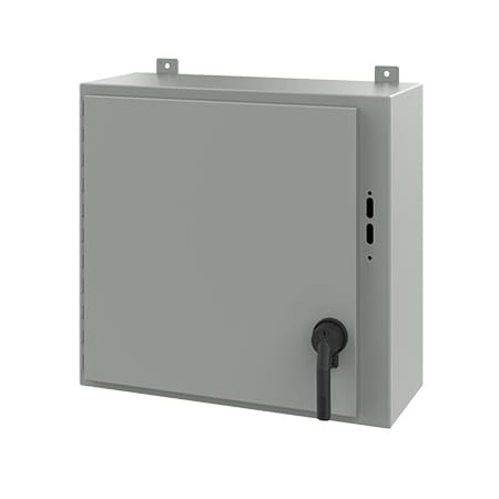Nvent Hoffman Keyed Handle Electrical Enclosures, 24 in H, 10 in D, 25.38 in W, NEMA 12, Steel A24SA2610LPPL
