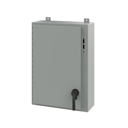 Nvent Hoffman Keyed Handle Electrical Enclosures, 30 in H, 8 in D, 21.38 in W, NEMA 12, Steel A30SA2208LPPL