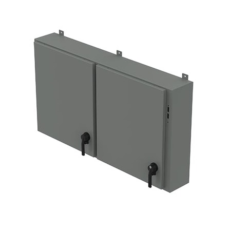 Nvent Hoffman 2 Point latch with Padlocking Electrical Enclosures, 30 in H, 10 in D, 54-1/2 in W, 12, Steel A30X2E5410