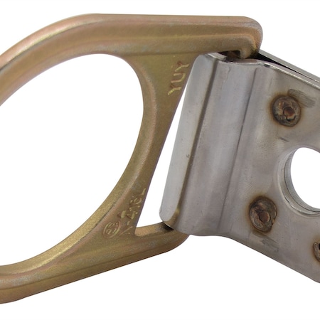 Werner D-ring Plate Anchor, 4 1/8 in Length, 425 lb Weigth Capacity, Stainless Steel Anchor A330000