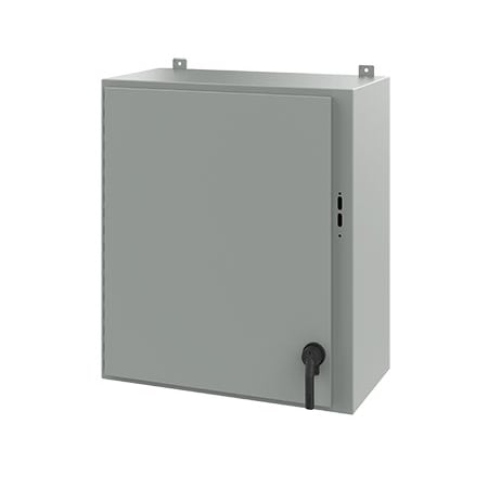 Nvent Hoffman Keyed Handle Electrical Enclosures, 36 in H, 16 in D, 31.38 in W, NEMA 12, Steel A36SA3216LPPL