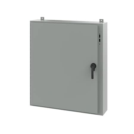 Nvent Hoffman Keyed Handle Electrical Enclosures, 42 in H, 8 in D, 37.38 in W, NEMA 12, Steel A42SA3808LPPL