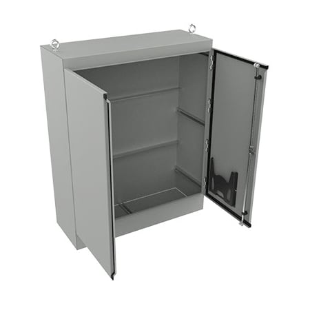 NVENT HOFFMAN Free-Stand, Single or Dual Access, Type 12, 72.06x72.06x24.06, Gray, S A727224FSDG