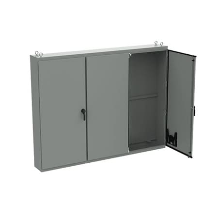 NVENT HOFFMAN Free-Stand, Multi-Door, Type 12, 86.12x112.00x20.12, Gray, Steel A86M3E20LPG