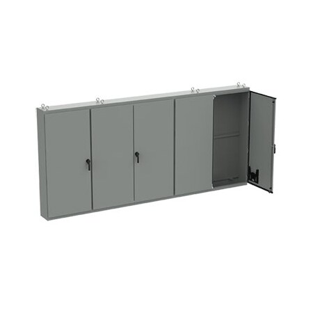 Nvent Hoffman Free-Stand, Multi-Door, Type 12, 86.12x187.00x20.12, Gray, Steel A86M5E20LPG