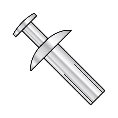 Zoro Select Nail Drive Anchor, 3/16" Dia., 1/8" L, Aluminum 1000 PK 10125ATA