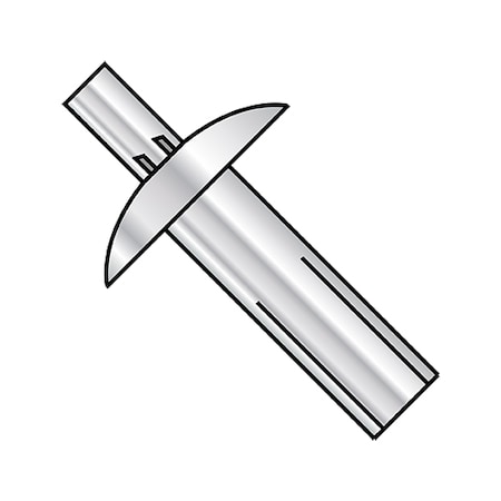 Zoro Select 3/16X13/16 BRAZIER ALUM DRIVE RIVET ALUMINUM 10813ABA
