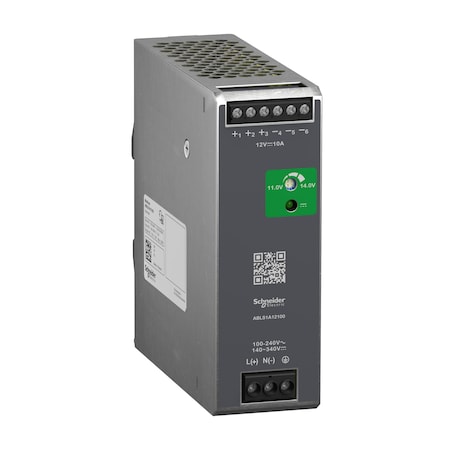 Schneider Electric Power Supply, 100 to 240V AC, 12 V DC, 120W, 10A, DIN Rail ABLS1A12100