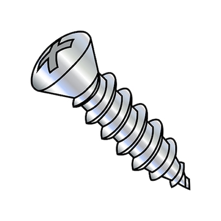 Zoro Select Self-Drilling Screw, #10-16 x 1/2 in, Zinc Plated Steel Oval Head Phillips Drive, 9000 PK 1008ABPO6