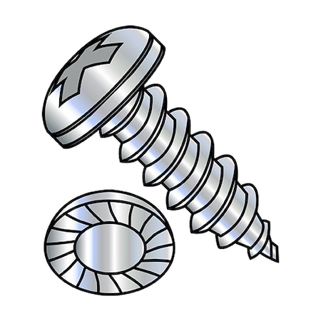 Zoro Select Concrete Screw, #6-20 Dia., Pan, 1/4 in L, Steel Zinc Plated, 10000 PK 0604ABPPS