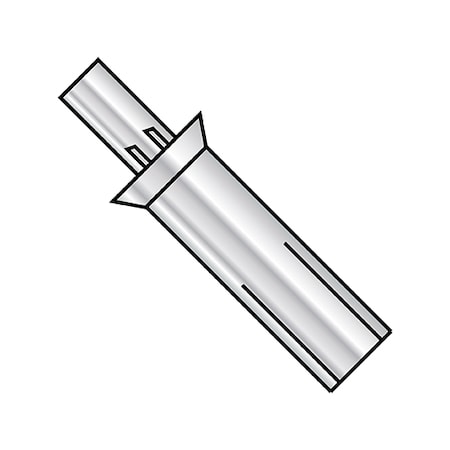Zoro Select Nail Drive Anchor, 3/16" Dia., 3/16" L, Aluminum 1000 PK 10188ACA