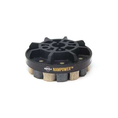 Nampower Brush NAMPOWER ADD12518320 Abrasive Disc Brush, Dot Style, 125mm Diameter, 18mm Trim, 320 Grit ADD12518320