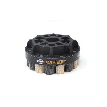 Nampower Brush NAMPOWER ADT1001880 Abrasive Disc Brush, Turbine Style, 100mm Diameter, 18mm Trim, 80 Grit ADT1001880