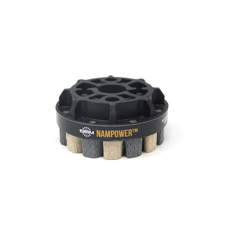 Nampower Brush NAMPOWER ADT10018320 Abrasive Disc Brush, Turbine Style, 100mm Diameter, 18mm Trim, 320 Grit ADT10018320