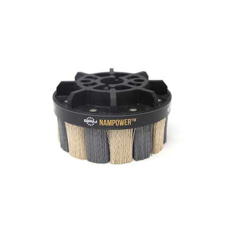 Nampower Brush NAMPOWER ADT12538320 Abrasive Disc Brush, Turbine Style, 125mm Diameter, 38mm Trim, 320 Grit ADT12538320