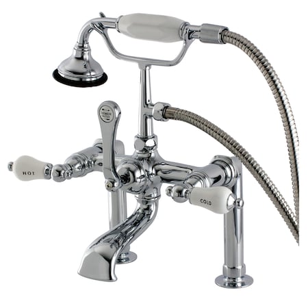 Kingston Brass Deck-Mount Clawfoot Tub Faucet, Polished Chrome, Deck Mount AE108T1