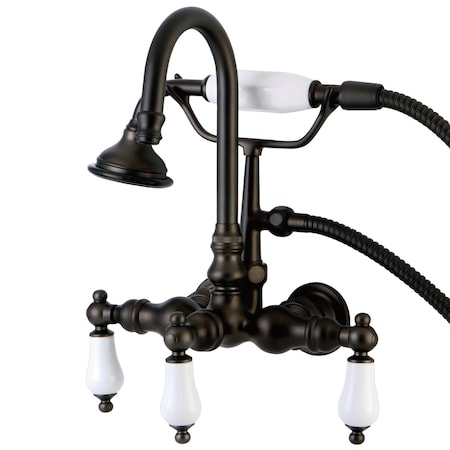 Kingston Brass Wall-Mount Clawfoot Tub Faucet, Oil Rubbed Bronze, Tub Wall Mount AE11T5