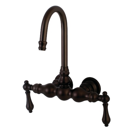 Kingston Brass Wall-Mount Clawfoot Tub Faucet, Oil Rubbed Bronze, Tub Wall Mount AE1T5