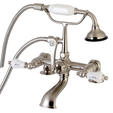 Kingston Brass Deck-Mount Clawfoot Tub Faucet, Brushed Nickel, Deck Mount AE207T8