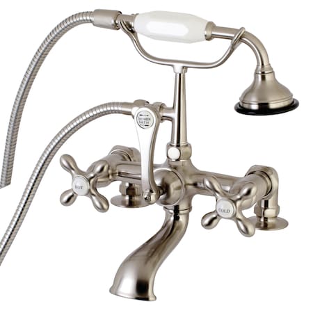 Kingston Brass Deck-Mount Clawfoot Tub Faucet, Brushed Nickel, Deck Mount AE209T8