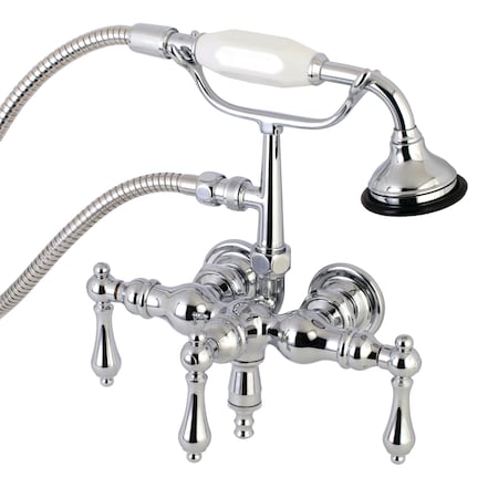 Kingston Brass Wall-Mount Clawfoot Tub Faucet, Polished Chrome, Tub Wall Mount AE20T1