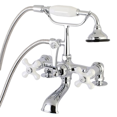 Kingston Brass Deck-Mount Clawfoot Tub Faucet, Polished Chrome, Deck Mount AE212T1