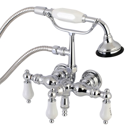 Kingston Brass Wall-Mount Clawfoot Tub Faucet, Polished Chrome, Tub Wall Mount AE22T1