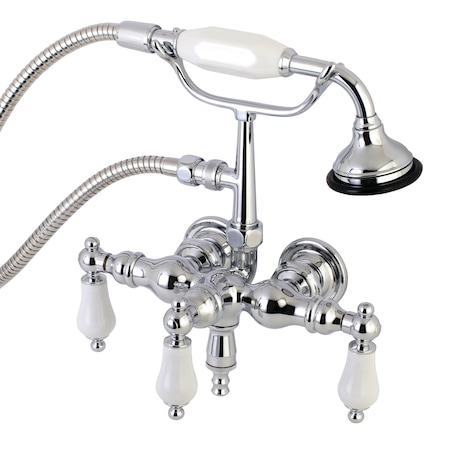 Kingston Brass Wall-Mount Clawfoot Tub Faucet, Polished Chrome, Tub Wall Mount AE24T1