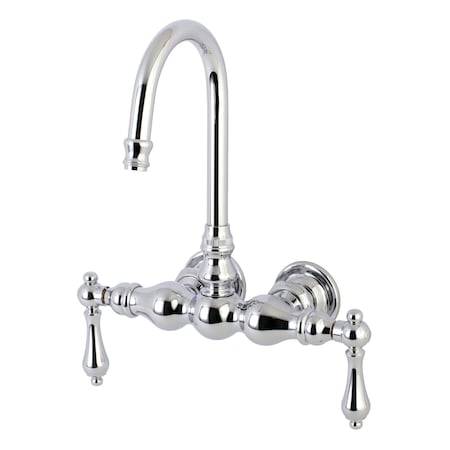 Kingston Brass Wall-Mount Clawfoot Tub Faucet, Polished Chrome, Tub Wall Mount AE2T1
