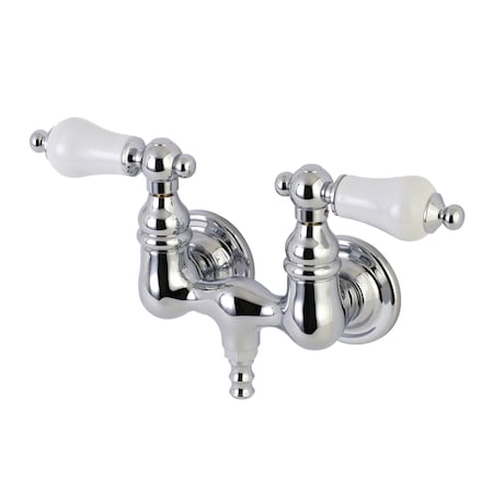 Kingston Brass Wall-Mount Clawfoot Tub Faucet, Polished Chrome, Tub Wall Mount AE36T1