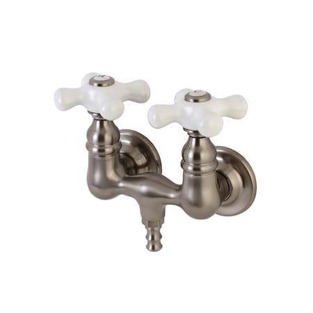 Kingston Brass Wall-Mount Clawfoot Tub Faucet, Brushed Nickel, Tub Wall Mount AE39T8