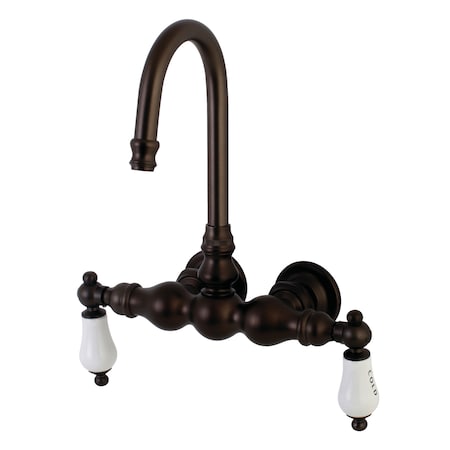 Kingston Brass Wall-Mount Clawfoot Tub Faucet, Oil Rubbed Bronze, Tub Wall Mount AE3T5