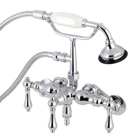 Kingston Brass Wall-Mount Clawfoot Tub Faucet, Polished Chrome, Tub Wall Mount AE420T1