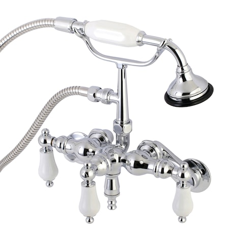 Kingston Brass Wall-Mount Clawfoot Tub Faucet, Polished Chrome, Tub Wall Mount AE422T1