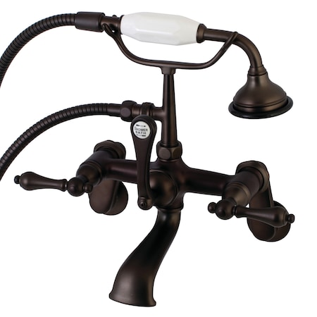 Kingston Brass Wall-Mount Clawfoot Tub Faucet, Oil Rubbed Bronze, Tub Wall Mount AE51T5